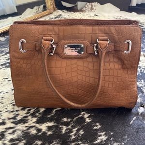 Michael Kors Cocrodile brown leather bag
